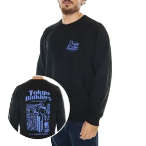 Edwin M' Tokyo Bulider Sweat Black - Felpa Girocollo Uomo Nera    